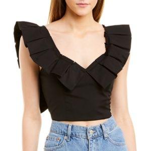 Petersyn Sybil Crop Top in Black